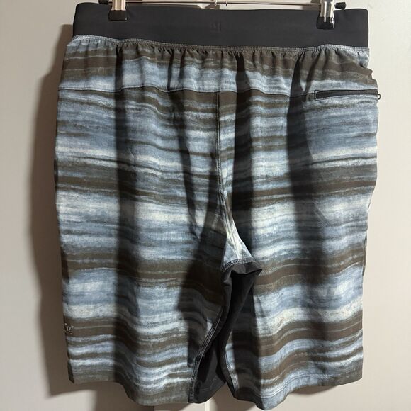 Lululemon Men T.H.E. Short Linerless 9” Sweat Wicking Stripe Blue Medium M7AAWS - Picture 3 of 6